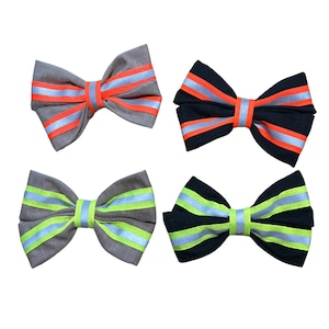 Firefighter Hair Bow, Fabric Bow,  Firefighter Hair Accessory, Firefighter Themed Bow, Firefighter Costume, Firefighter Daughter
