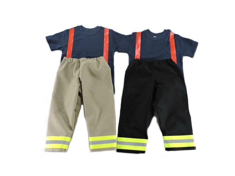 Firefighter Toddler Boy Outfit Option to Personalize the image 1
