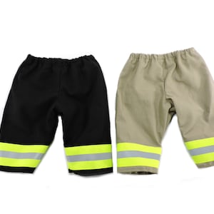 Firefighter Baby Pants, New Baby Shower Gift, Halloween costume, Toddler Future Firefighter, Fireman Photo Prop, Bunker Gear style