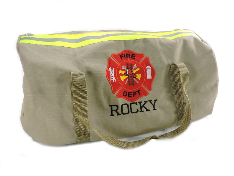 Firefighter Overnight Duffel Bag Personalized Firefighter Etsy