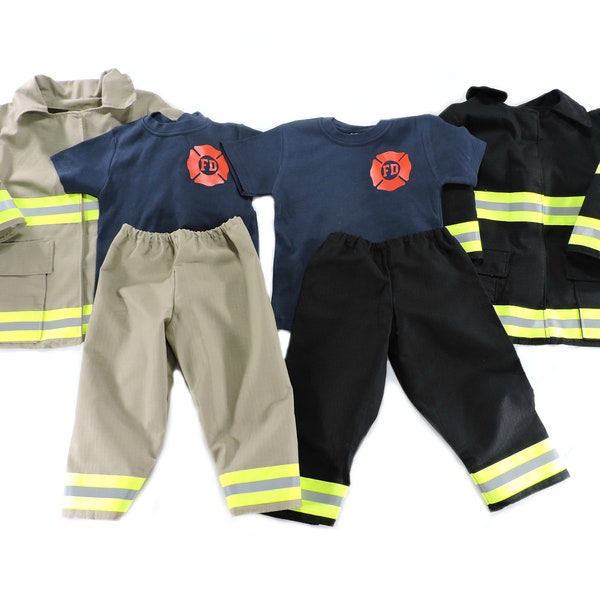 Firefighter Toddler Outfit, Turnout  Jacket, Future Firefighter Birthday Gift, Just Like Daddy Fireman Halloween Costume, Bunker Gear Jacket