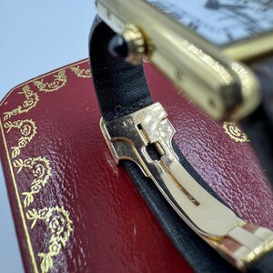 Cartier Tank Louis 18k Gold Watch Deployment Clasp Manual Wind