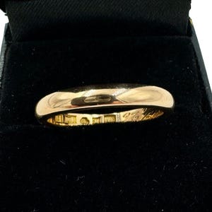 Antique 18K yellow Gold Art Deco Band Ring 3.3mm band Swedish