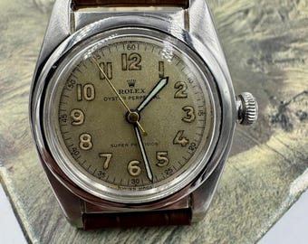 Rolex 2940 Oyster Perpetual Bubbleback Stainless Steel Circa 1940's Rare