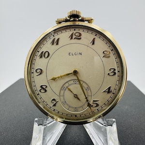 Elgin Pocket Watch 1938 Grade 315, Model 3, 12s, 15j, 10k G.F., Runs Great