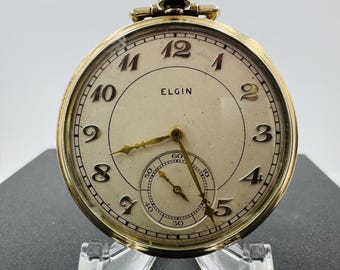 Elgin Pocket Watch 1938 Grade 315, Model 3, 12s, 15j, 10k G.F., Runs Great