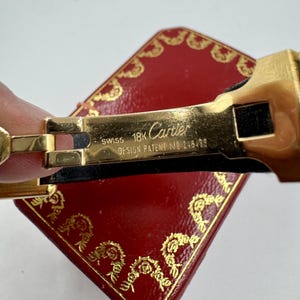 Cartier Tank Louis 18k Gold Watch Deployment Clasp Manual Wind