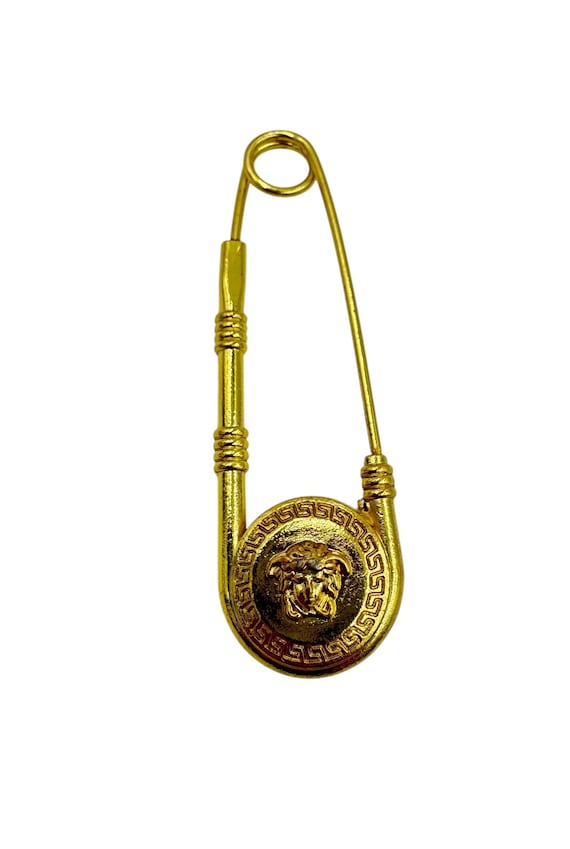 レア1点限り【VERSACE】Medusa Safety Pin yellow patent Runway レア1点限り【VERSACE】Medusa Safety Pin yellow patent Runway