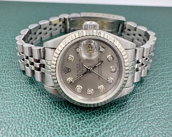 Rolex Datejust 26mm 69240 Grey Diamond Dial Jubilee Braclet