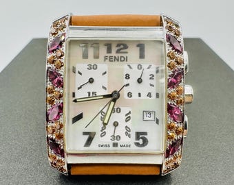 Limited Edition Fendi Orologi Watch Citrine and Garnets