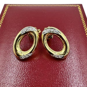 Torrini Stud Earrings in Solid 18kt Yellow Gold With Diamonds