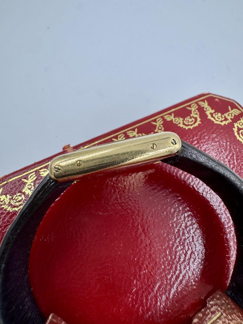 Cartier Tank Louis 18k Gold Watch Deployment Clasp Manual Wind