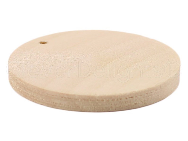 100 Pk 1 3/8 Unfinished Wood Pendants Round Wooden Etsy