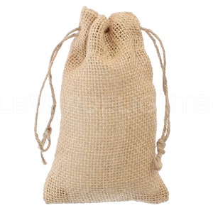 25 Pack 4 x 6 Burlap Bags Natural Rustic Burlap Bags with Natural Jute Drawstring for Showers Weddings Parties Receptions 4x6 image 1