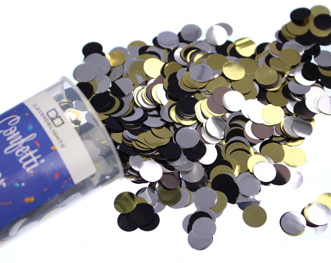10 Pack Metallic Color Confetti Poppers Gold Silver Black Etsy