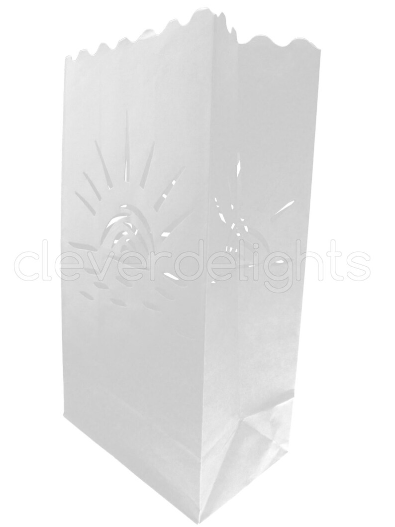 50 Luminary Bags White Sunset Design Wedding Reception Etsy