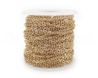 Bulk Craft Spool Cable Chain 3x4mm Link 30 100 Feet Antique Bronze Color Bulk Craft Spool Cable Chain 3x4mm Link 30 100 Feet Antique Bronze Color
