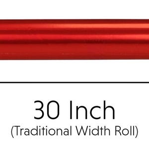 Metallic Red Wrapping Paper - 30" x 25Ft - JUMBO Roll - 62.5 Sq Ft Per Roll - Professional Gift Wrap Paper - Glossy Foil-Like Shine image 3