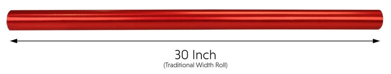 Metallic Red Wrapping Paper - 30" x 25Ft - JUMBO Roll - 62.5 Sq Ft Per Roll - Professional Gift Wrap Paper - Glossy Foil-Like Shine image 3