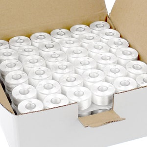 144 Pack - Size A / Class 15 White Prewound Bobbins - SA156 Replacement Bobbins - For Many Home Sewing and Embroidery Machines