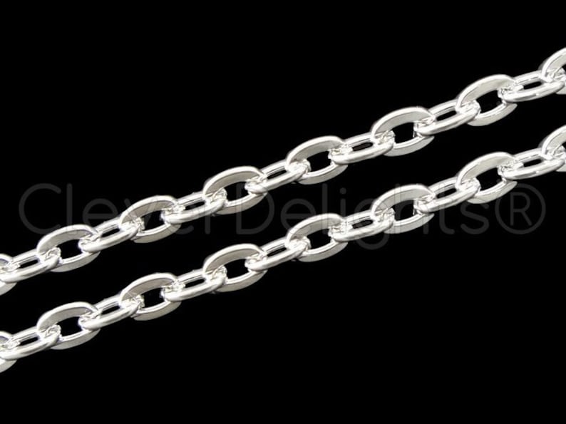 Gunmetal Cable Chain Spool Rolo 100 Feet Color 2x3mm Link Dark Silver