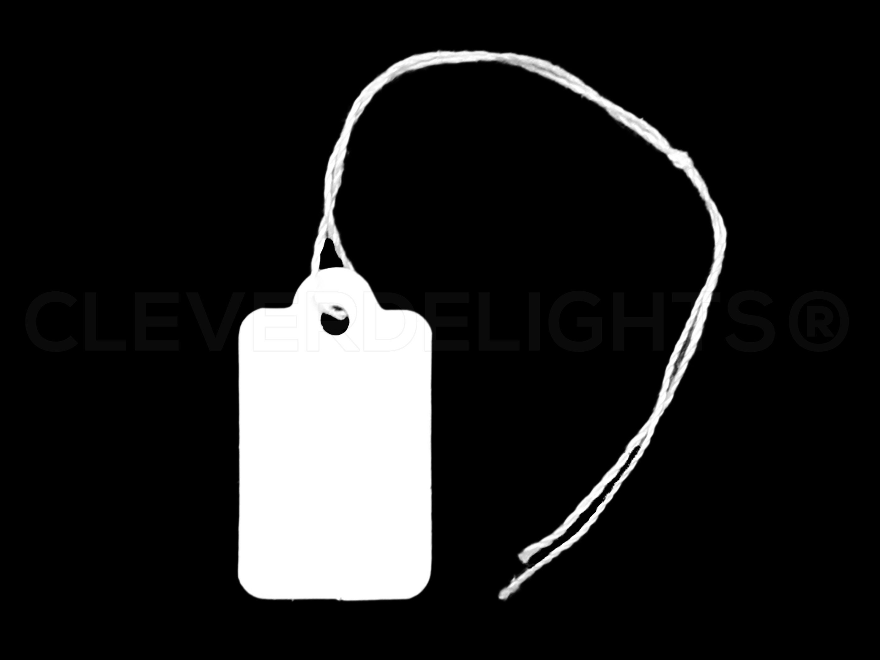 Jewelry Price Tags Blank White Rectangular Tags Set of 100 