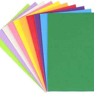 10 Pk - 8&quot; x 12&quot; Foam Sheets - Mixed Colors - Self Adhesive - Large Sticky Back Craft Sheet Pads - 8x12 Inch