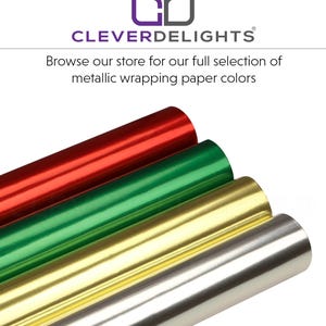 Metallic Red Wrapping Paper - 30" x 25Ft - JUMBO Roll - 62.5 Sq Ft Per Roll - Professional Gift Wrap Paper - Glossy Foil-Like Shine image 6