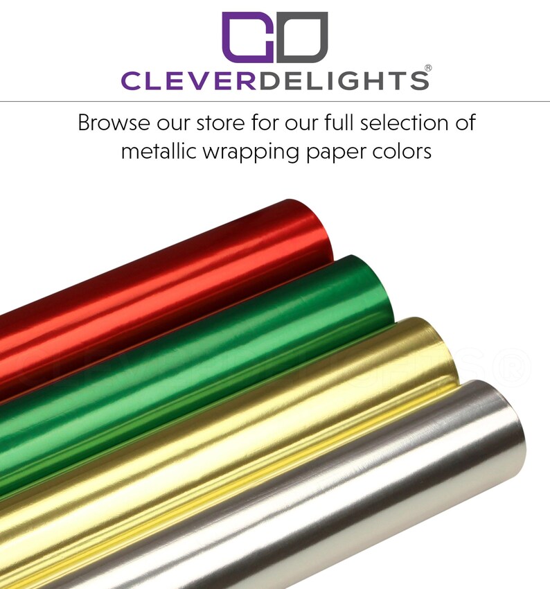 Metallic Red Wrapping Paper - 30" x 25Ft - JUMBO Roll - 62.5 Sq Ft Per Roll - Professional Gift Wrap Paper - Glossy Foil-Like Shine image 6