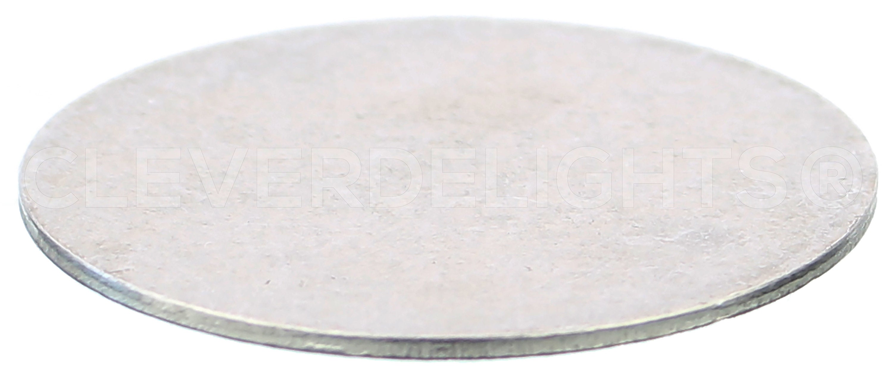CleverDelights 2 Round Aluminum Stamping Blanks - Shiny - 3mm Hole