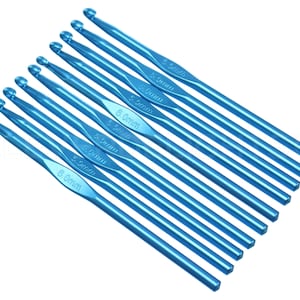 10 Pk - 6mm Crochet Hooks (Size J-10) - Aluminum - 6 Inch Length - 6mm Diameter - Crochet Knitting Craft Gift Projects