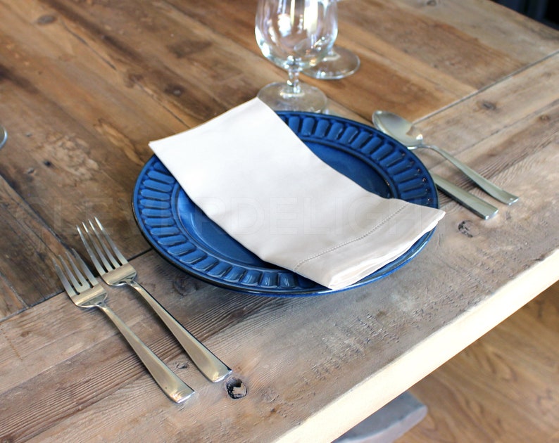 CleverDelights Hemstitch Dinner Napkins - Thumbnail 4
