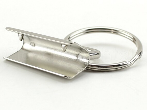 CleverDelights 25 Pack 1 3/16" Key Rings - Strong Iron Split Key Rings In Dark Black (30mm) - View #3