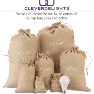 25 Pack 4 x 6 Burlap Bags Natural Rustic Burlap Bags with Natural Jute Drawstring for Showers Weddings Parties Receptions 4x6 image 3