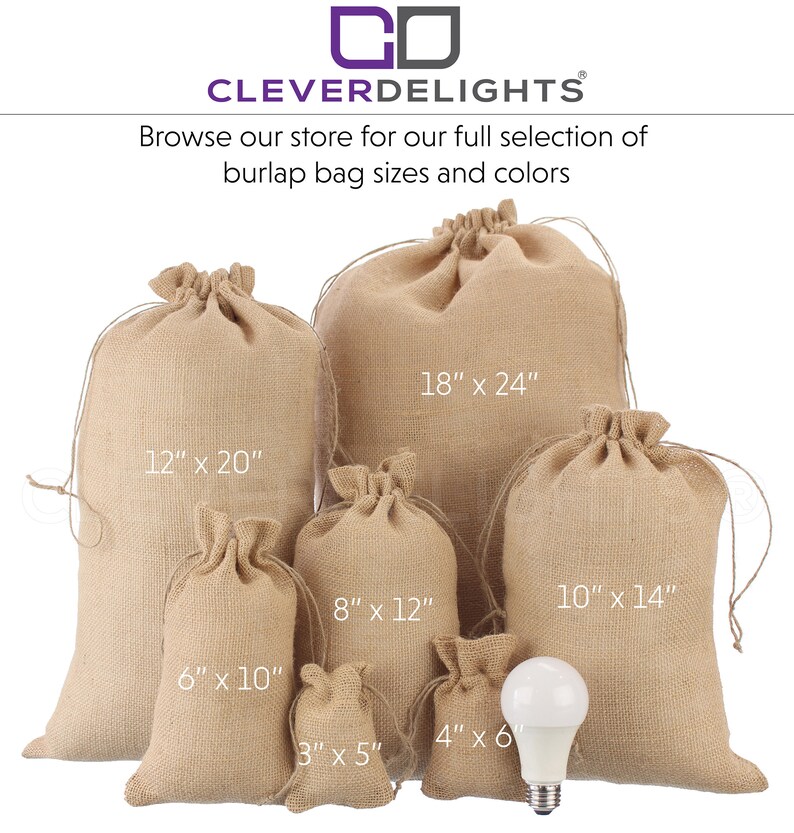 25 Pack 4 x 6 Burlap Bags Natural Rustic Burlap Bags with Natural Jute Drawstring for Showers Weddings Parties Receptions 4x6 image 3