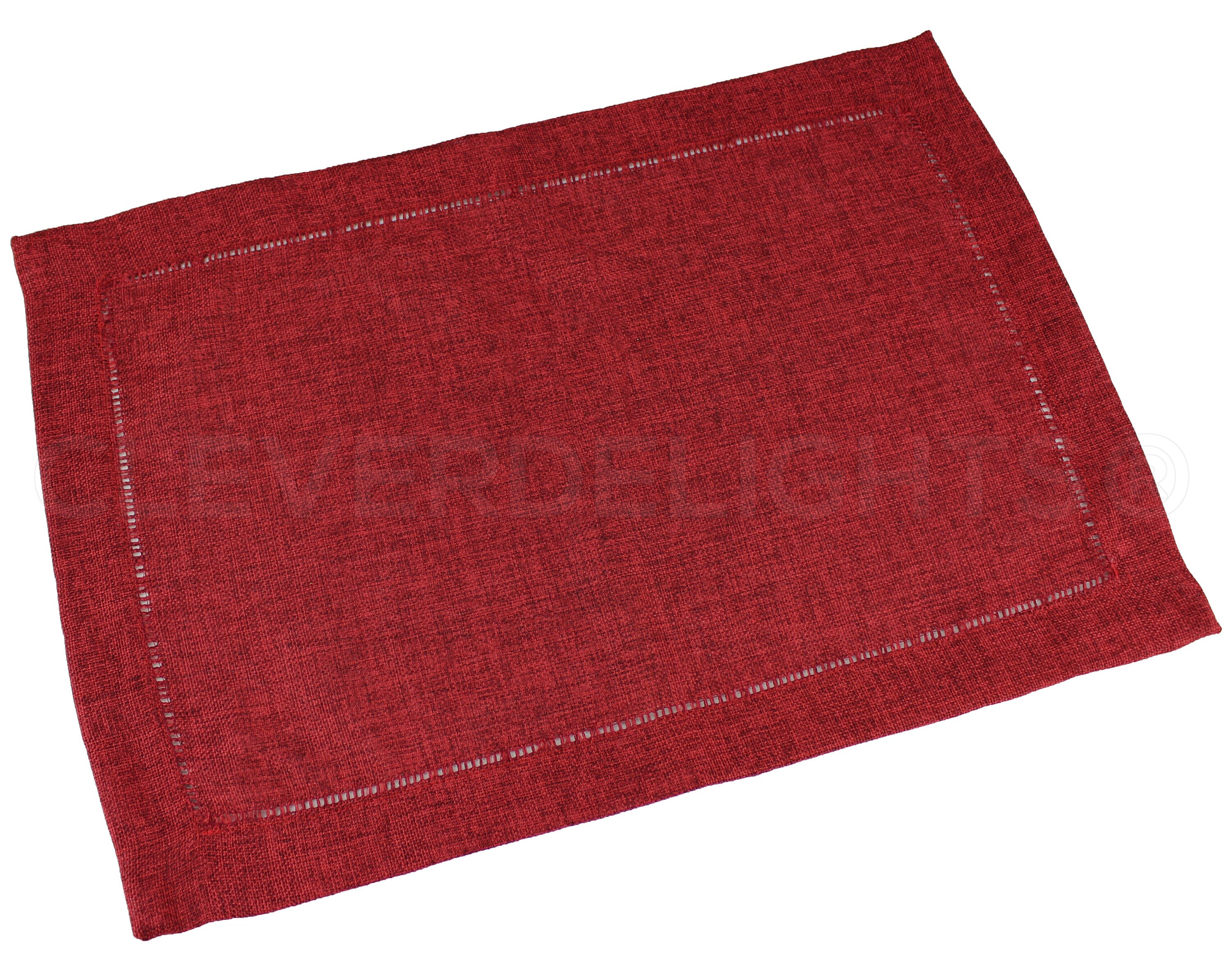 6 Pk Hemstitch Placemats 14 X 20 Red Velvet Etsy