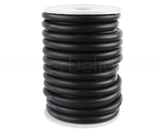 5 Ft Solid Rubber Cord 1/4 6.35mm / .25 Inch Round Black Premium Solid  Rubber Cording for DIY, Beading, Jewelry, Crafts -  Canada
