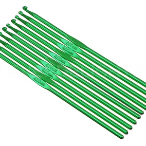 10 Pk - 4mm Crochet Hooks (Size G-6) - Aluminum - 6 Inch Length - 4mm Diameter - Crochet Knitting Craft Gift Projects