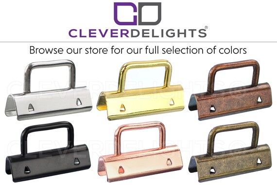 CleverDelights 100 Sets - 1 Key Fob Hardware Sets - Silver Color