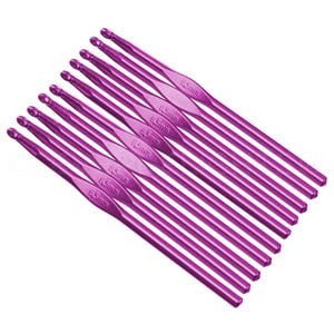 50 Pk - 6.5mm Crochet Hooks (Size K-10.5) - Aluminum - 6 Inch Length - 6.5mm Diameter - Crochet Knitting Craft Gift Projects