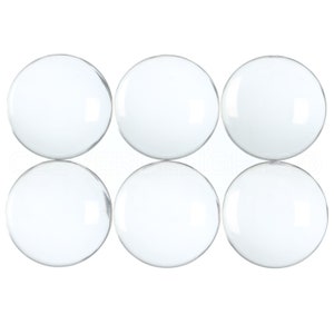 25 Pack 35mm 1 3/8 Round Glass Cabochons Clear Transparent Round Solid Glass Magnifying Cabs 1 3/8 Inch image 2