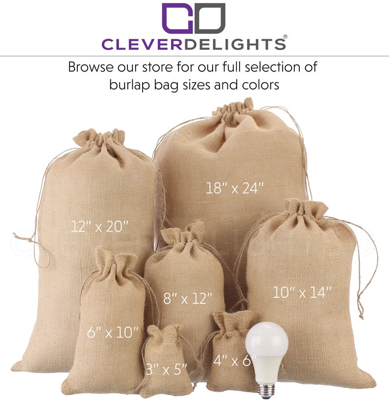 50 Pack 3 x 5 Natural Burlap Bags Burlap Bags with Jute Drawstring Eco-Friendly Biodegradable Pouches Rustic Weddings 3x5 image 3