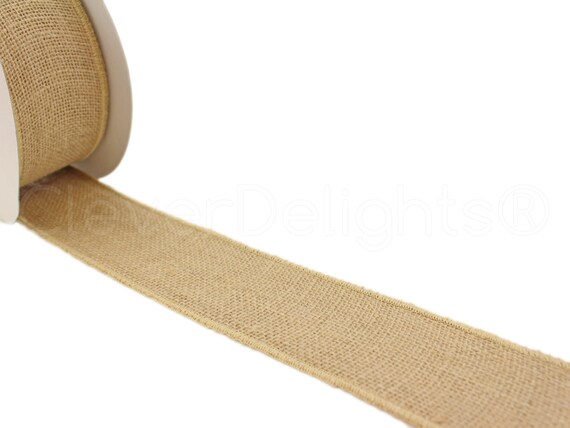 Wired // Finished Edges 10 Yards 4/" Red Burlap Ribbon Super-Fine Weave