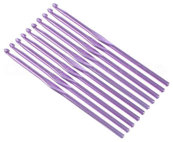 50 Pk - 5mm Crochet Hooks (Size H-8) - Aluminum - 6 Inch Length - 5mm Diameter - Crochet Knitting Craft Gift Projects