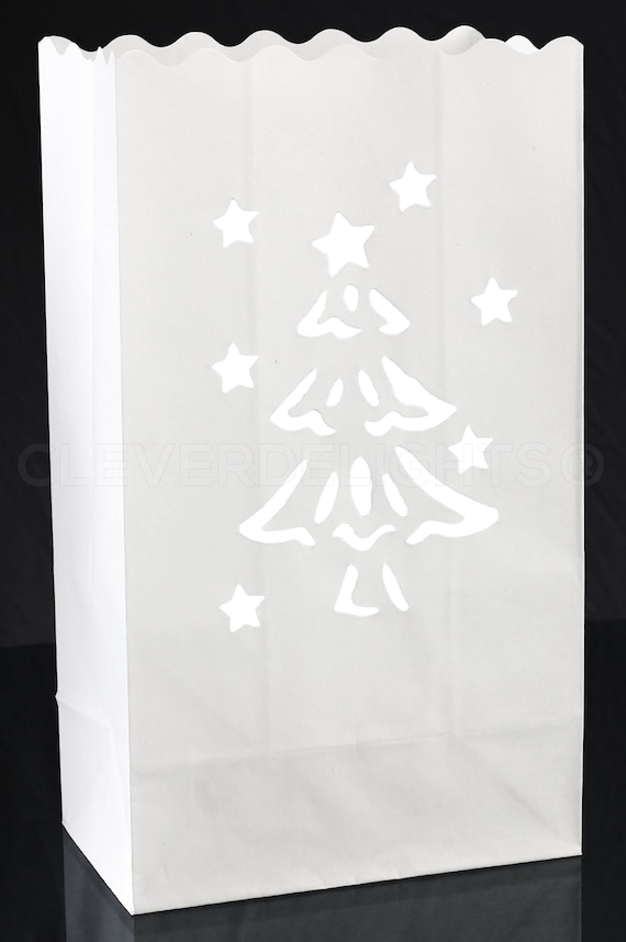 Tea Light Holder Candle Bag Set of 10 White Paper Lanterns Ornament Decor for We
