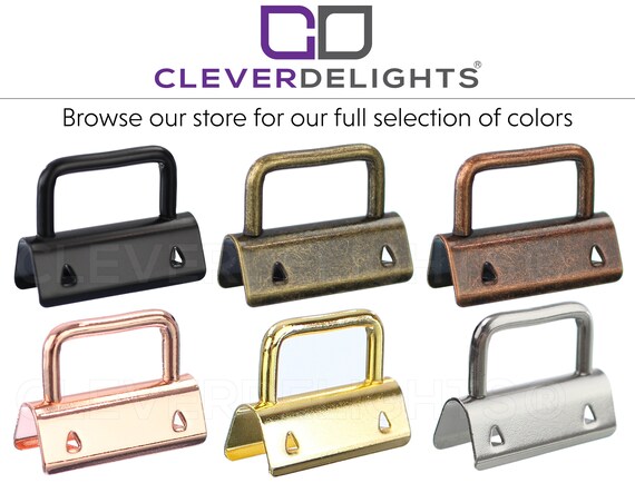 CleverDelights 2 Key Rings - Dark Black Color - 10 Pack - Large Split Key  Rings - 2 Inch