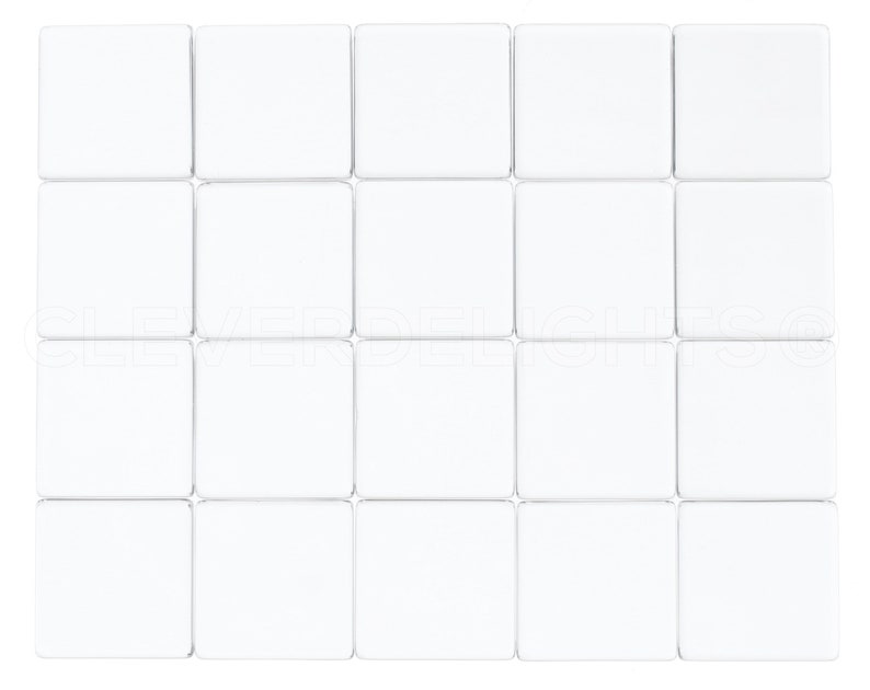 100 Pack 1 Square Glass Tiles Clear Flat Tiles Transparent Solid Glass 3/16 Thick 25mm 1 Inch Tile image 3