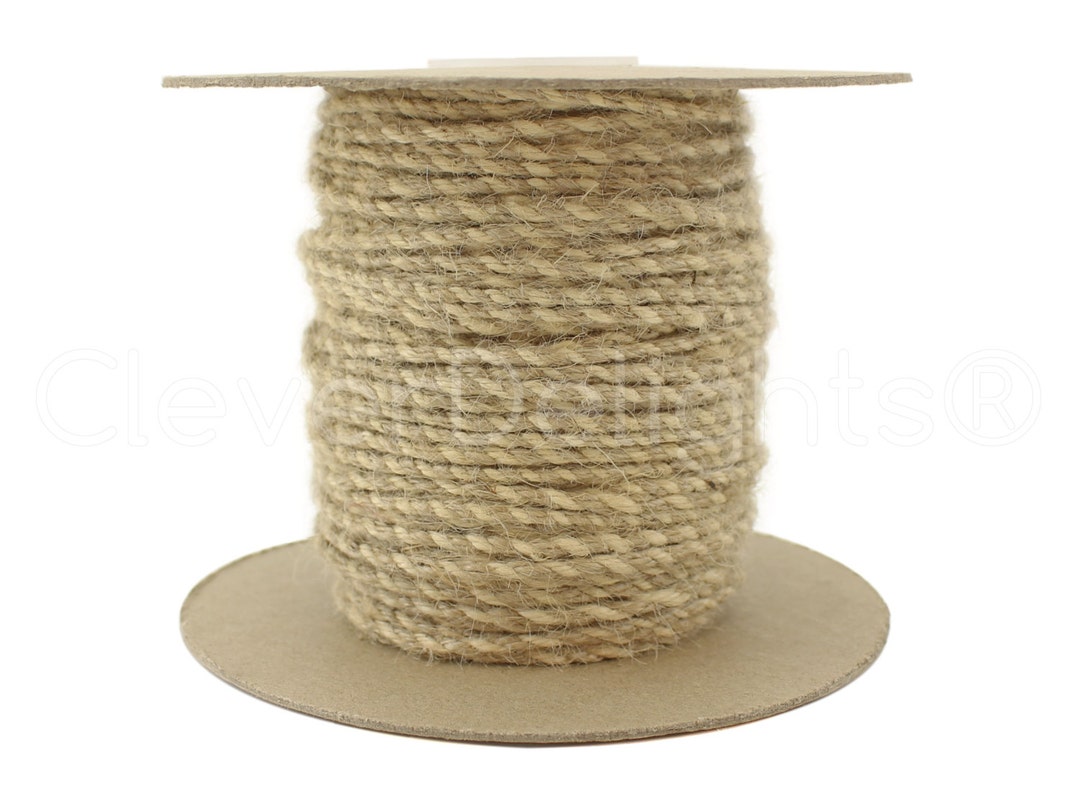 50 Yds Ivory / Natural Twisted Jute Twine 3mm Premium Twine Craft Bulk