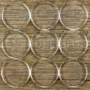 50 Pack 1 Round Glass Tiles Flat on Both Sides Clear Tiles For Photo Pendants Mosaics Trays 1 Inch 25mm Tiles 4mm Thick image 1