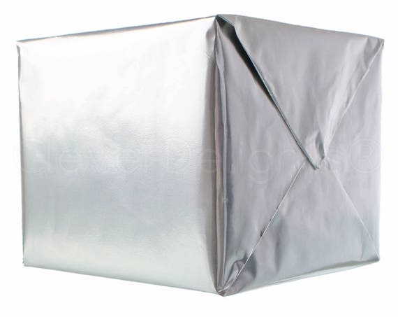 Metallic Silver Wrapping Paper 30 X 300 JUMBO Roll 62.5 Sq Ft per Roll  Professional Gift Wrap Paper Glossy Foil-like Shine 